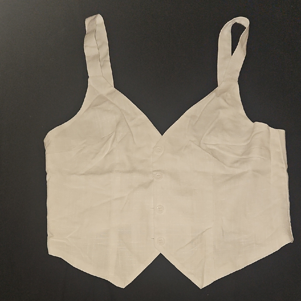 H&M White Sleeveless Top Vest Nwt